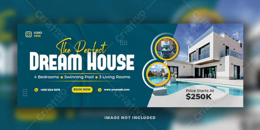 Capa Facebook Imobiliária Casa dos Sonhos PSD Editável