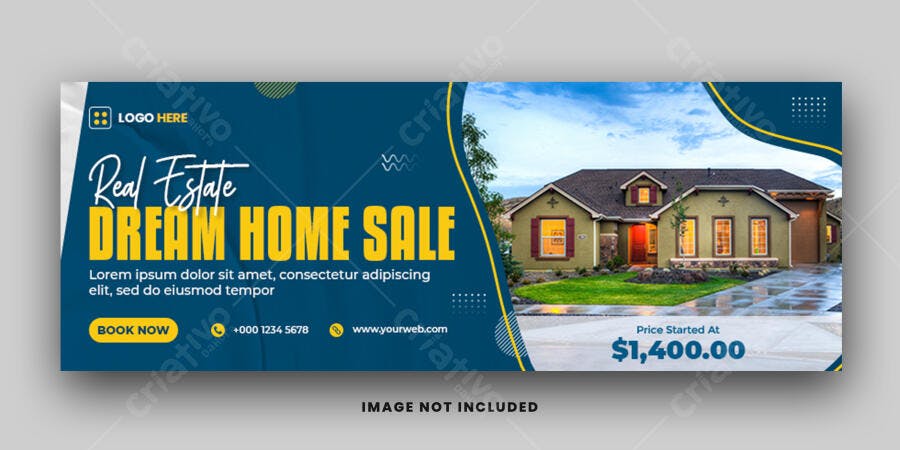 Banner Imobiliária Venda Imóveis PSD Editável
