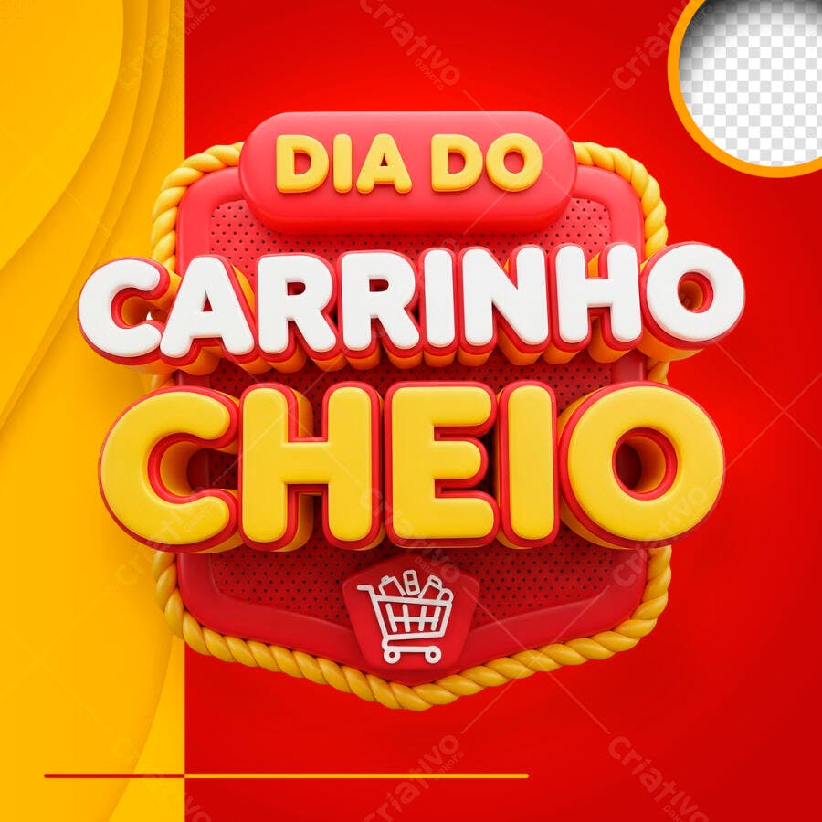Dia do Carrinho Cheio Post Instagram PSD Editável