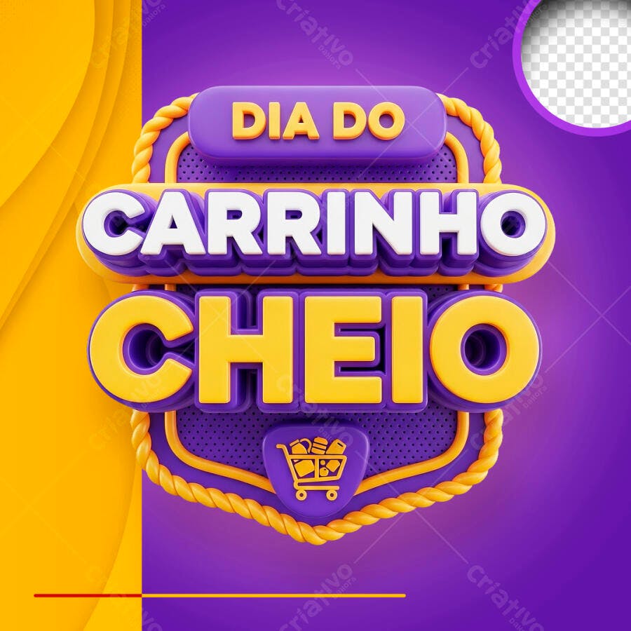 Dia do Carrinho Cheio Post Instagram PSD Editável