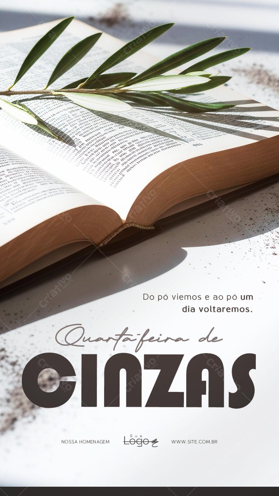 Story Instagram Quarta-feira de Cinzas PSD Editável