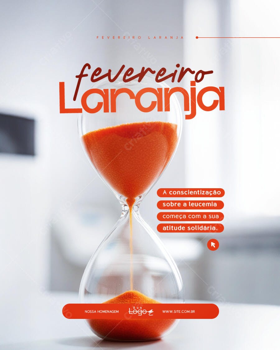 Post Instagram Fevereiro Laranja Conscientização PSD Editável