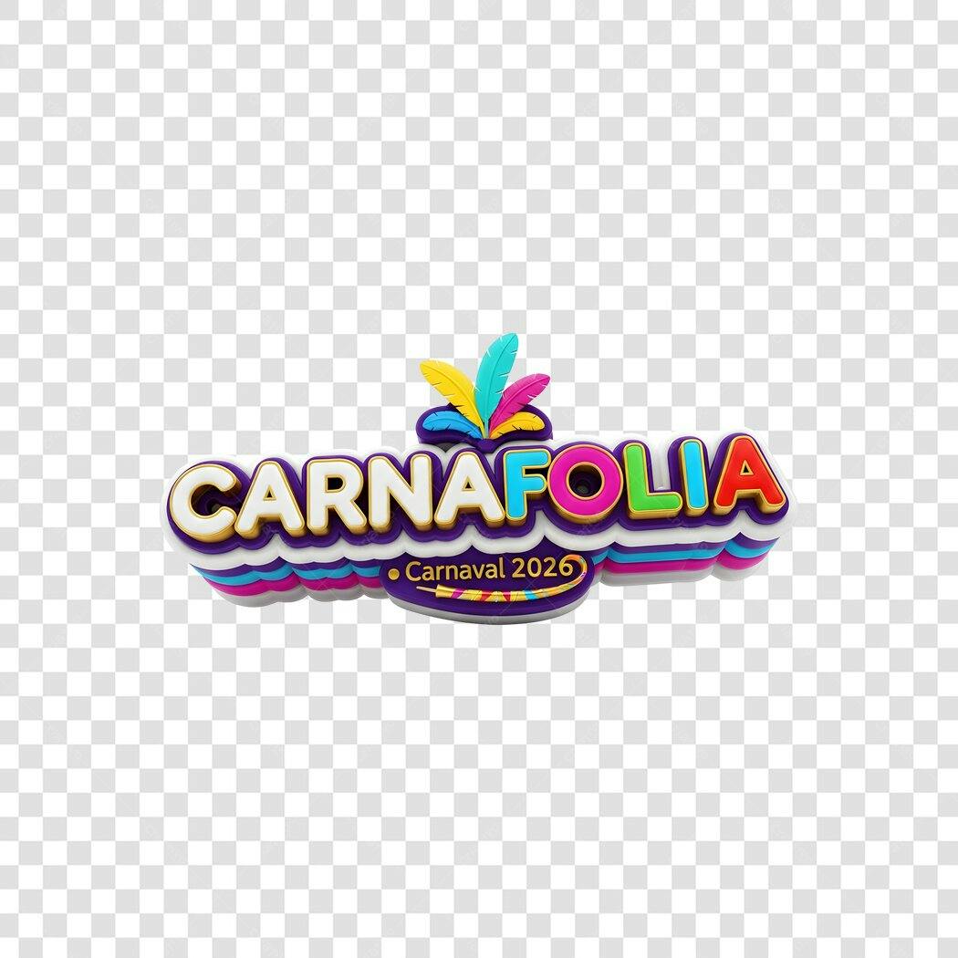 Logo CARNAFOLIA Carnaval 2026 PNG Fundo Transparente