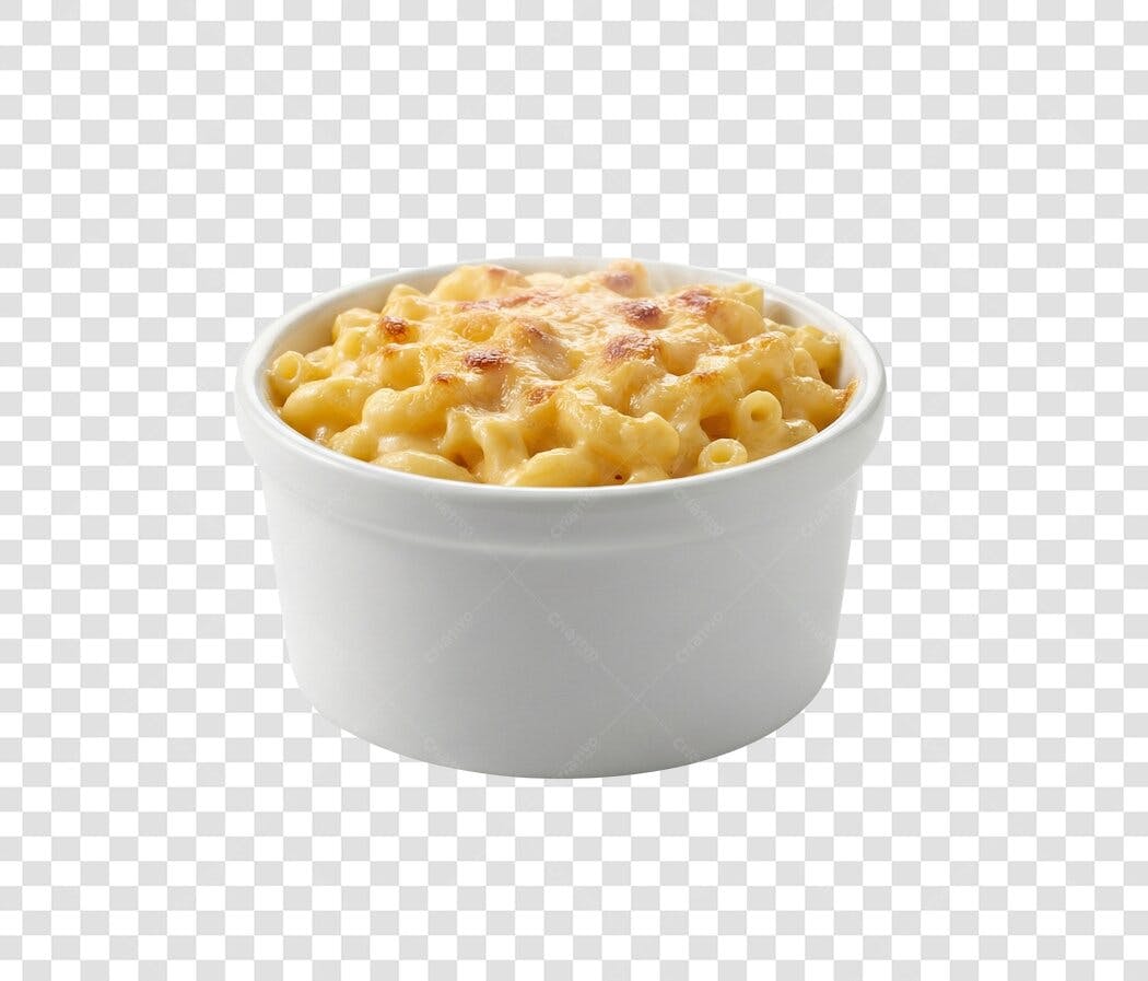 Foto Recortada Macarrão com Queijo Gratinado PNG Fundo Transparente
