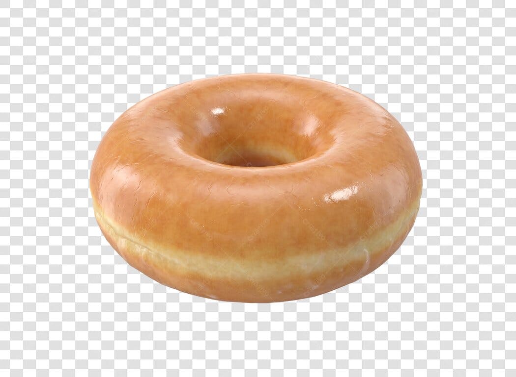 Foto Recortada Donut Glaceado Doce PNG Fundo Transparente