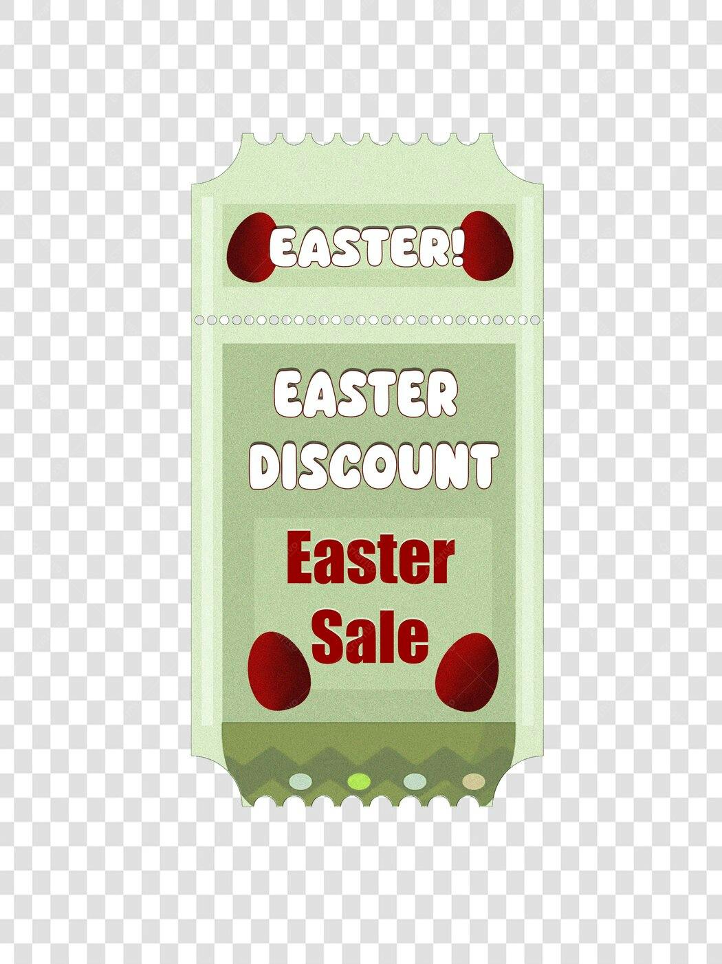 Clipart Etiqueta Páscoa Desconto Abril PNG Fundo Transparente