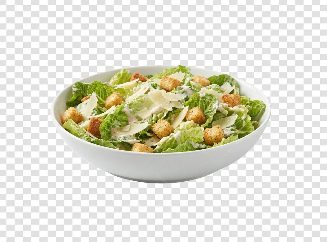 Foto Recortada Salada Caesar Fresca PNG Fundo Transparente