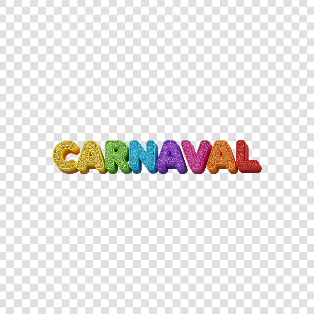 Elemento 3D Carnaval Fevereiro PNG Fundo Transparente