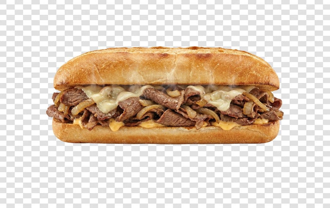 Foto Recortada Sanduíche Cheesesteak Carne Queijo PNG Fundo Transparente
