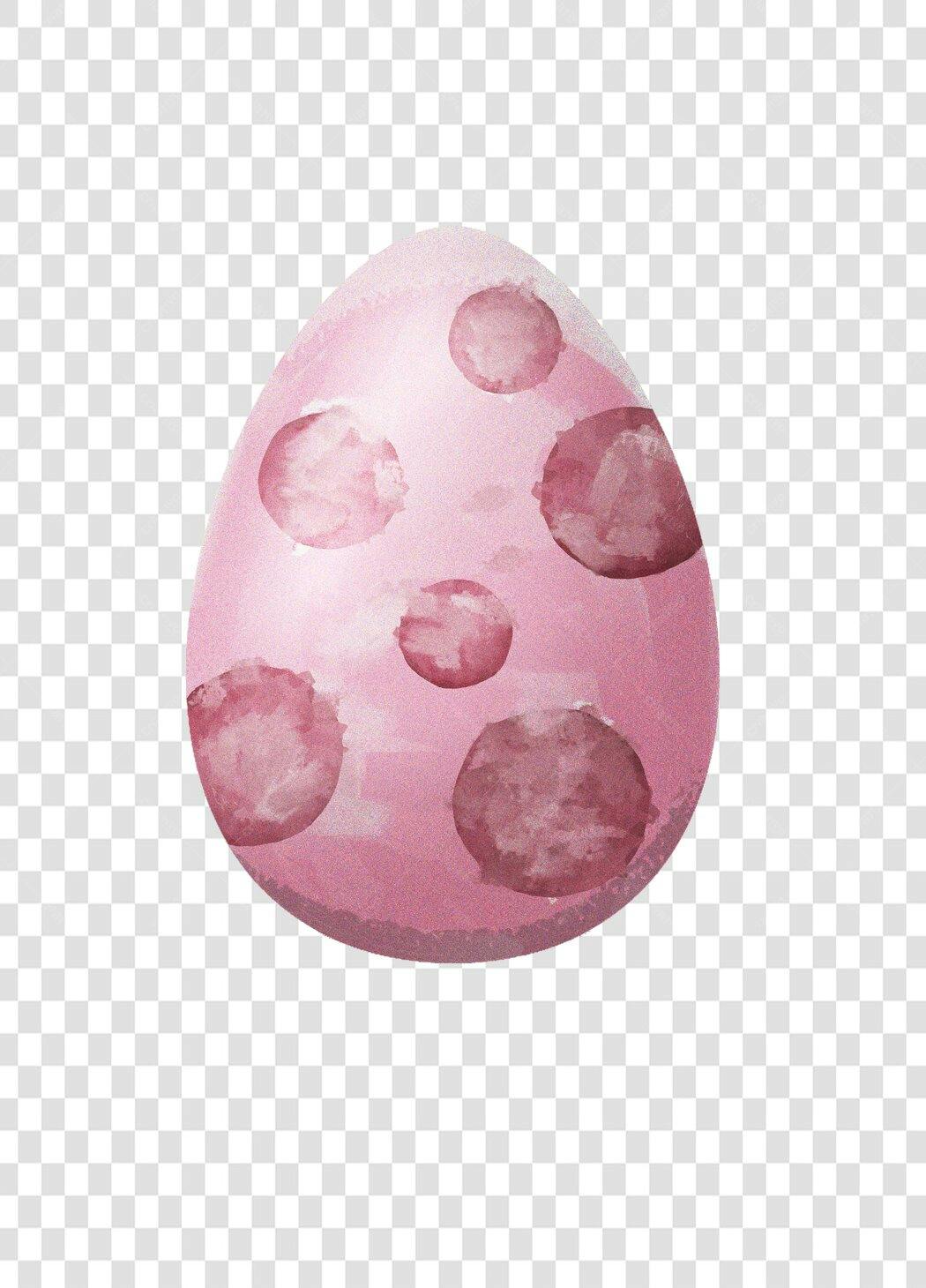 Ilustração Ovo de Páscoa Rosa Aquarela PNG Fundo Transparente