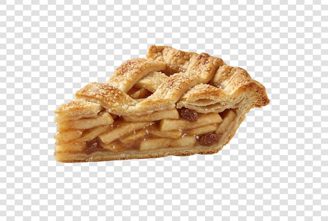 Foto Recortada Fatia Torta Maçã Doce PNG Fundo Transparente