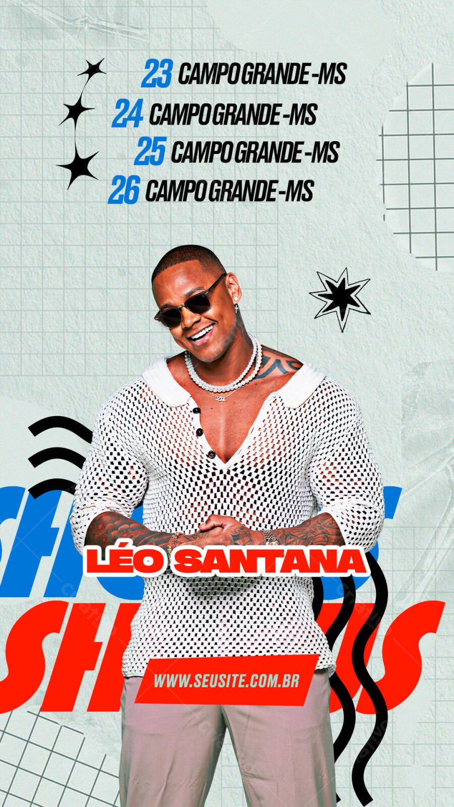 Story Instagram Show Léo Santana PSD Editável