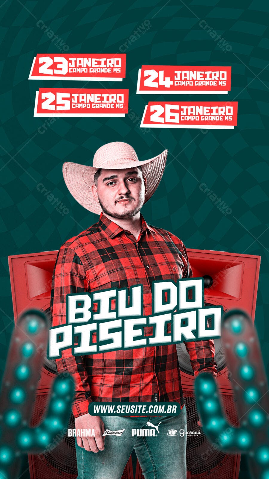 Story Instagram Show Piseiro Janeiro PSD Editável