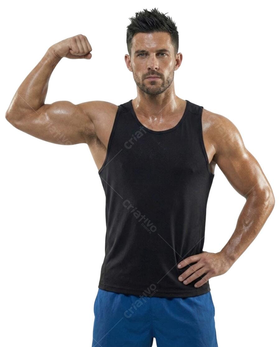Foto Recortada Homem Forte Academia Fitness PNG Fundo Transparente