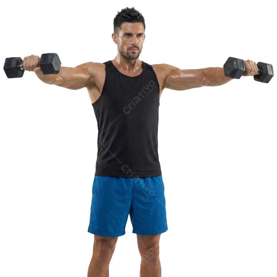 Foto Recortada Homem Malhando Halteres Fitness PNG Fundo Transparente