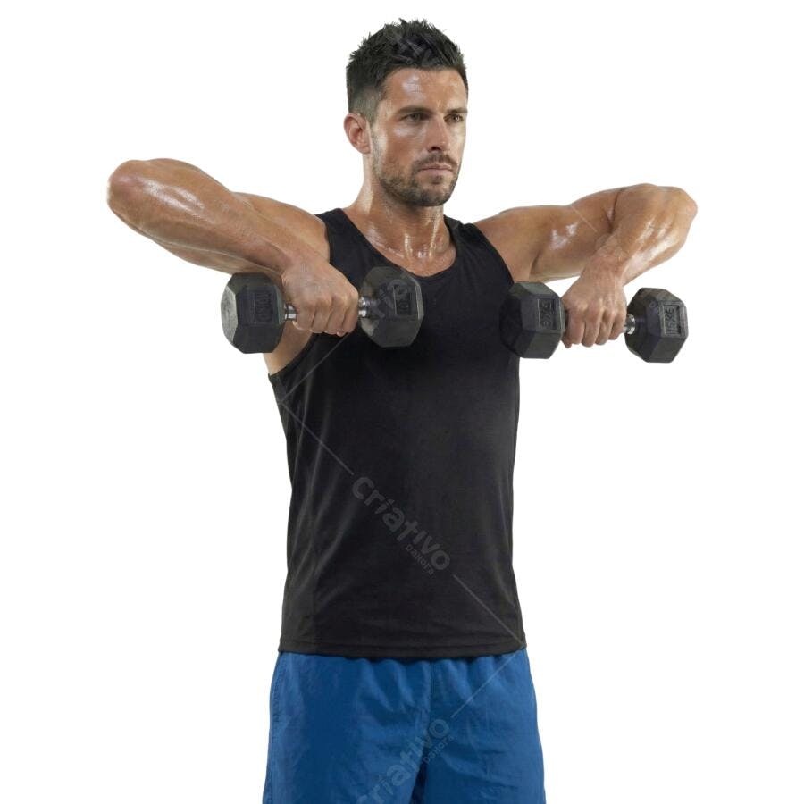 Foto Recortada Homem Malhando Halteres Academia PNG Fundo Transparente