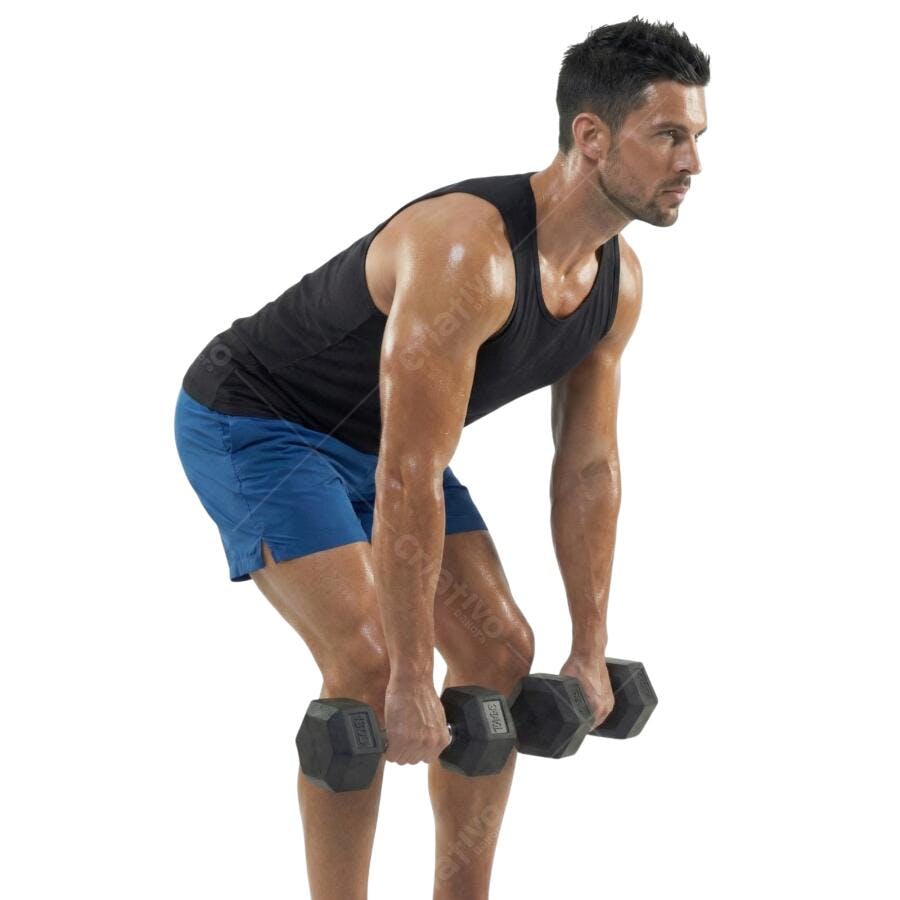Foto Recortada Homem Malhando Halteres Fitness PNG Fundo Transparente