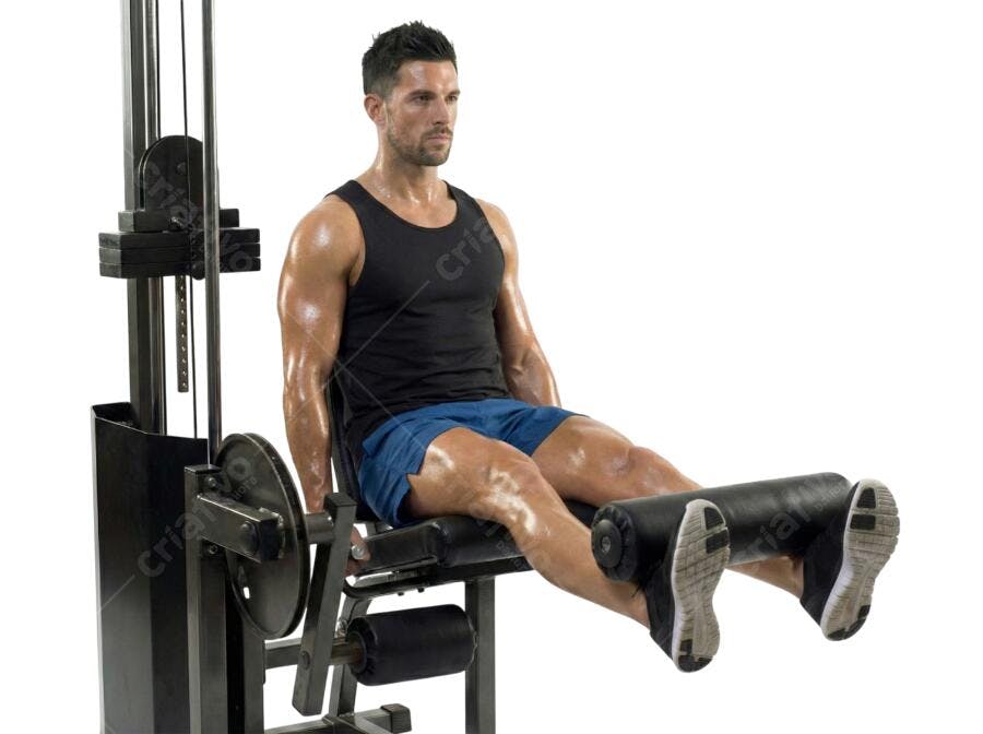 Foto Recortada Homem Musculoso Treinando Perna Academia PNG Fundo Transparente