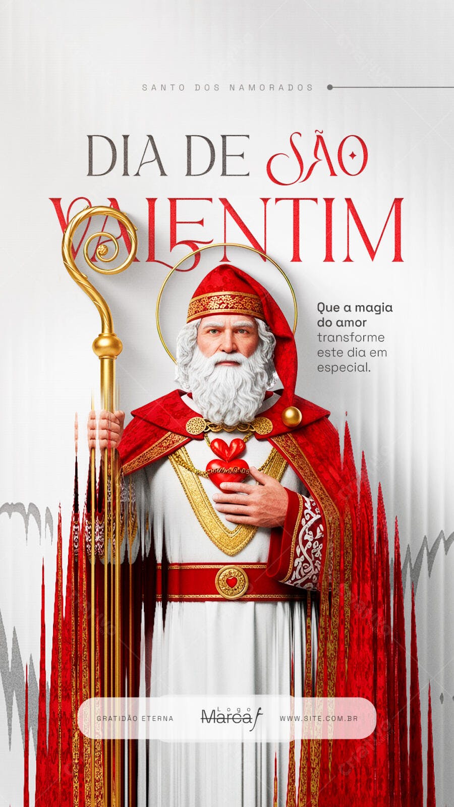 Story Dia de São Valentim Fevereiro PSD Editável