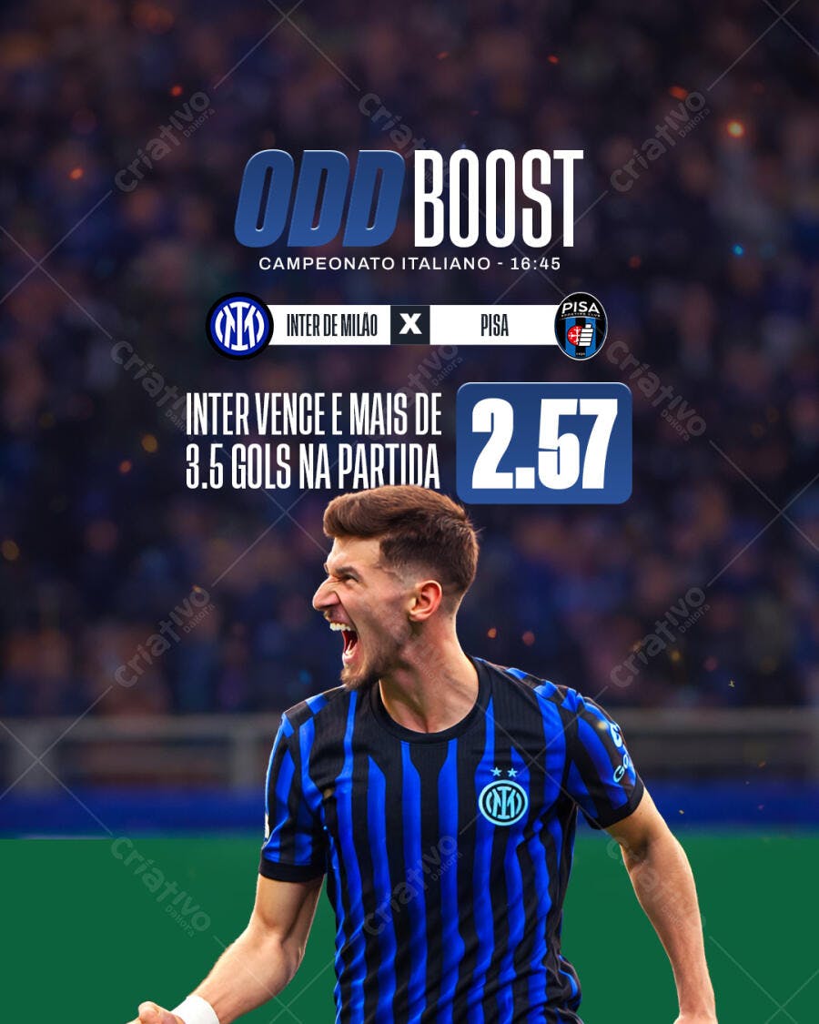 Post Instagram Apostas Esportivas Futebol PSD Editável