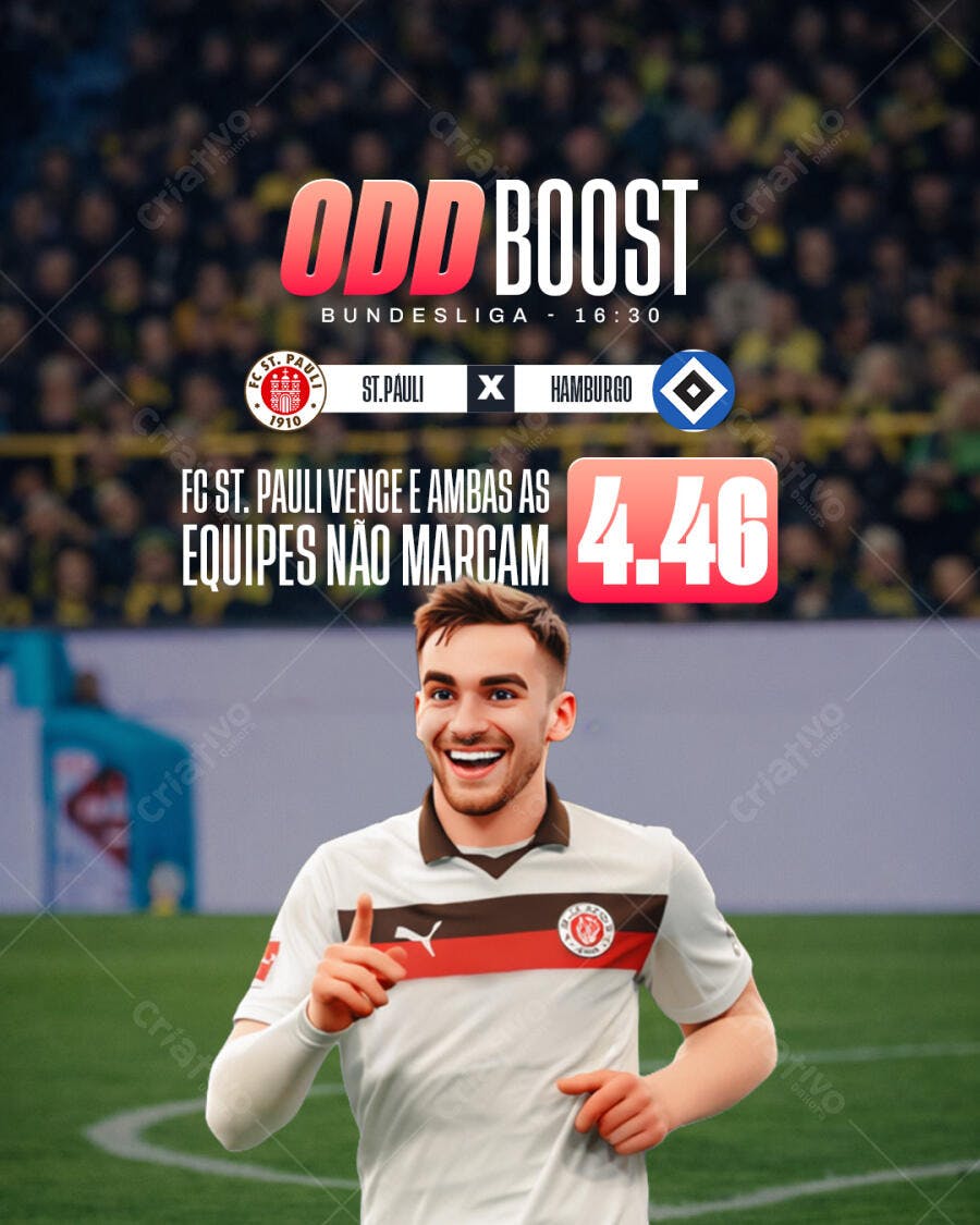Post Instagram Apostas Esportivas Futebol PSD Editável
