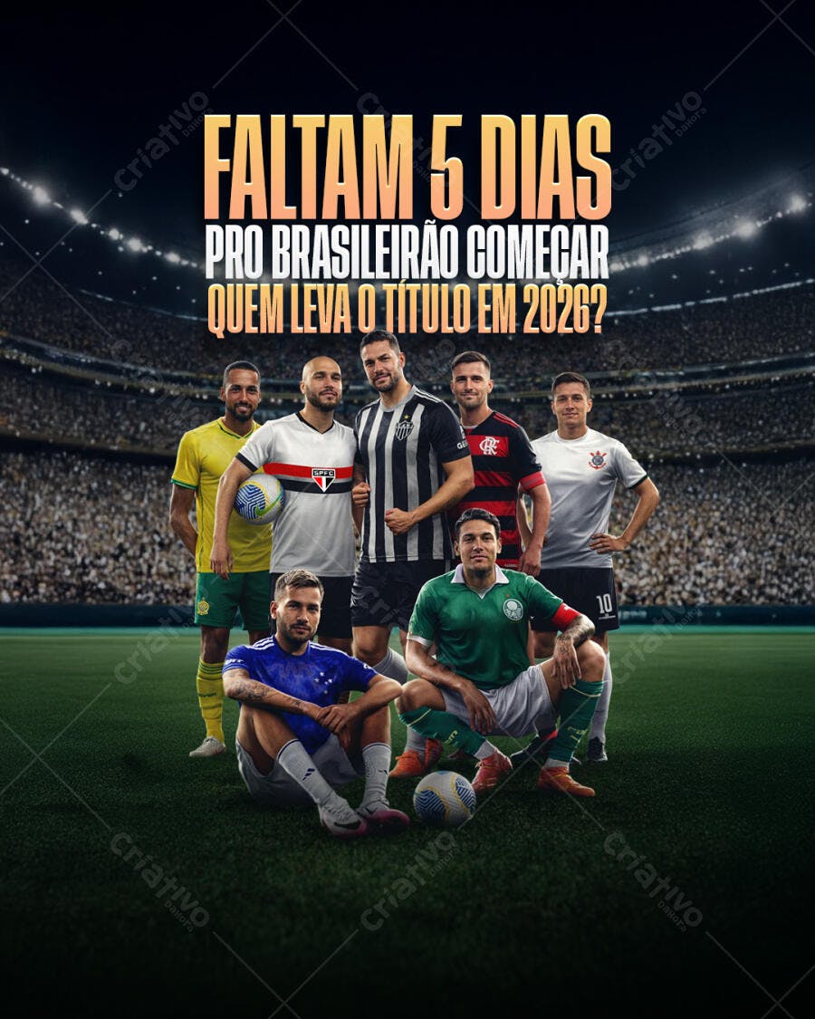 Post Instagram Futebol Brasileirão PSD Editável