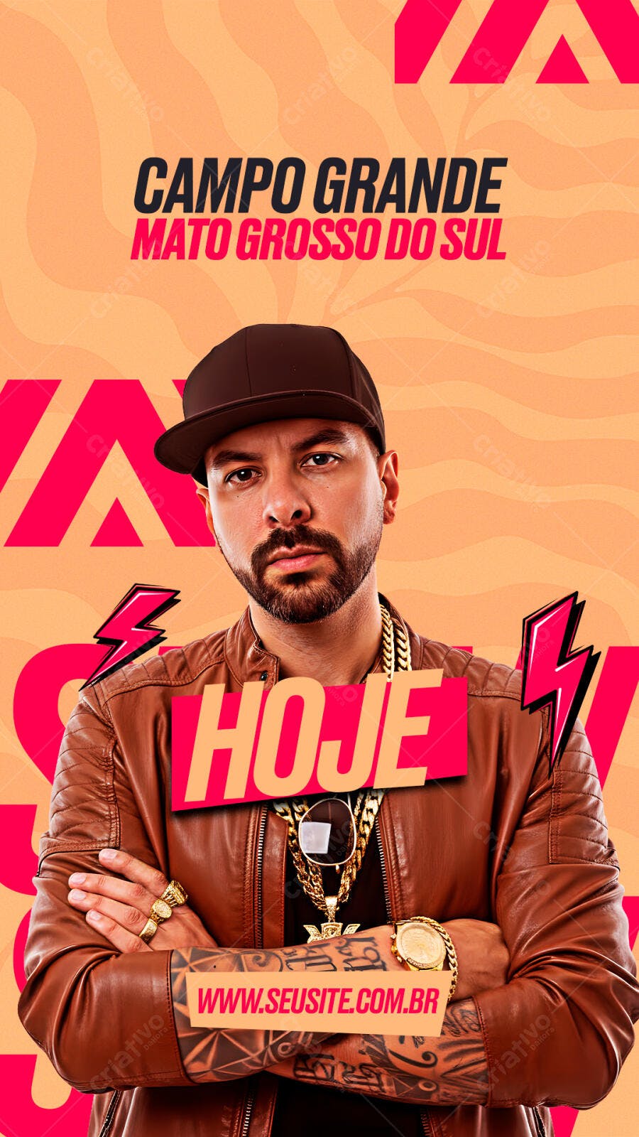 Story Instagram Evento Musical Urbano PSD Editável