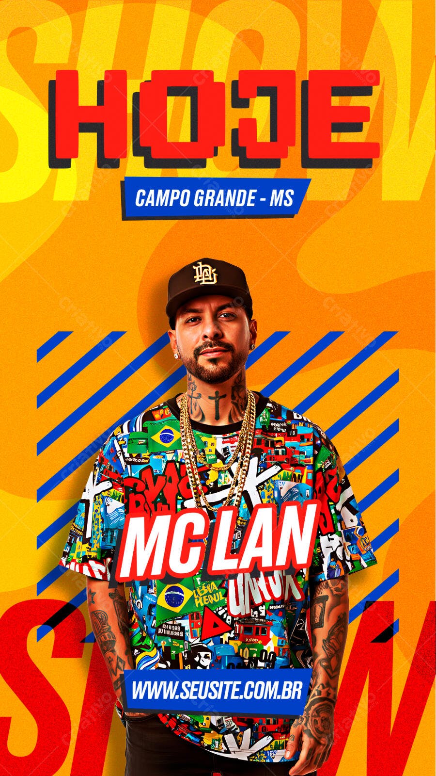 Story Instagram Show de Funk MC Lan PSD Editável