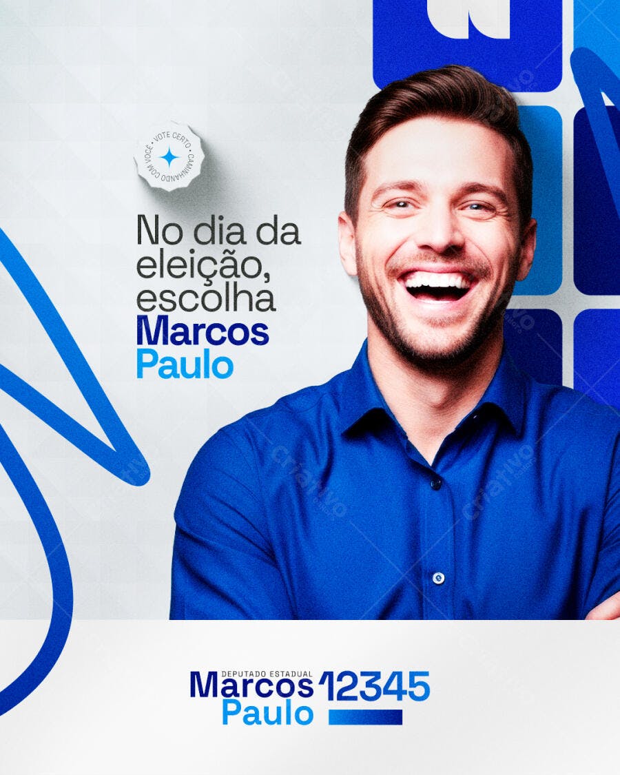 Post Instagram Eleições Campanha Política PSD Editável