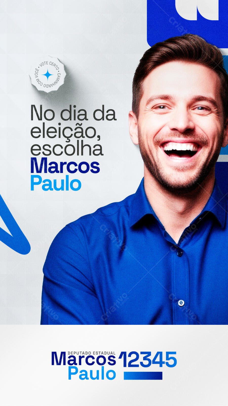 Post Instagram Campanha Eleitoral Política PSD Editável