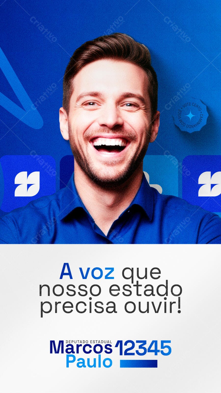 Post Instagram Campanha Política Eleições PSD Editável