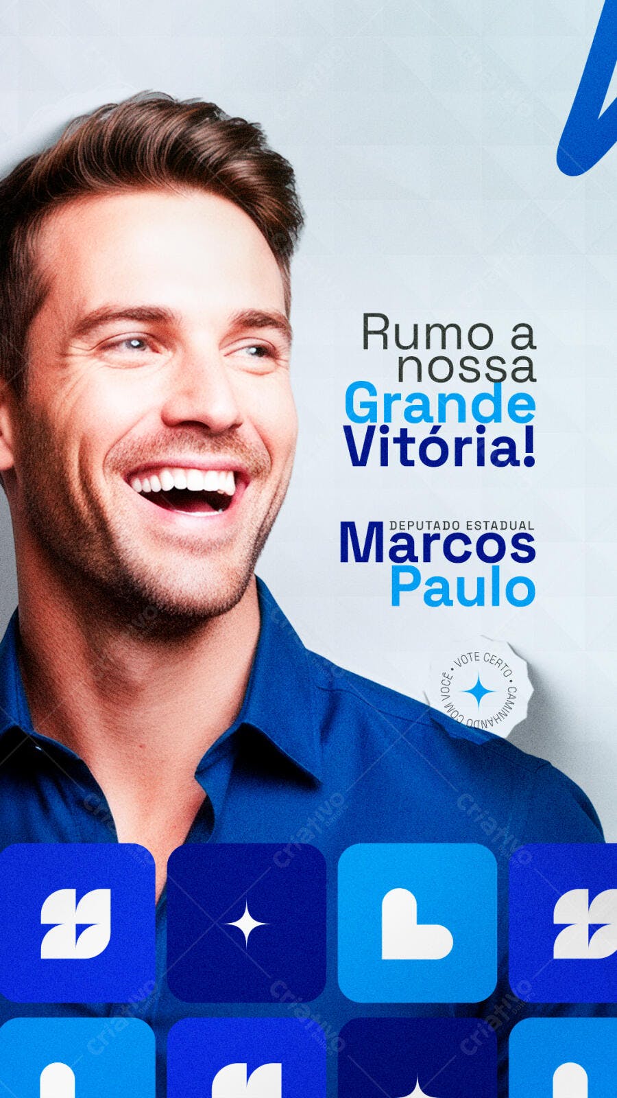 Post Campanha Política Marcos Paulo PSD Editável