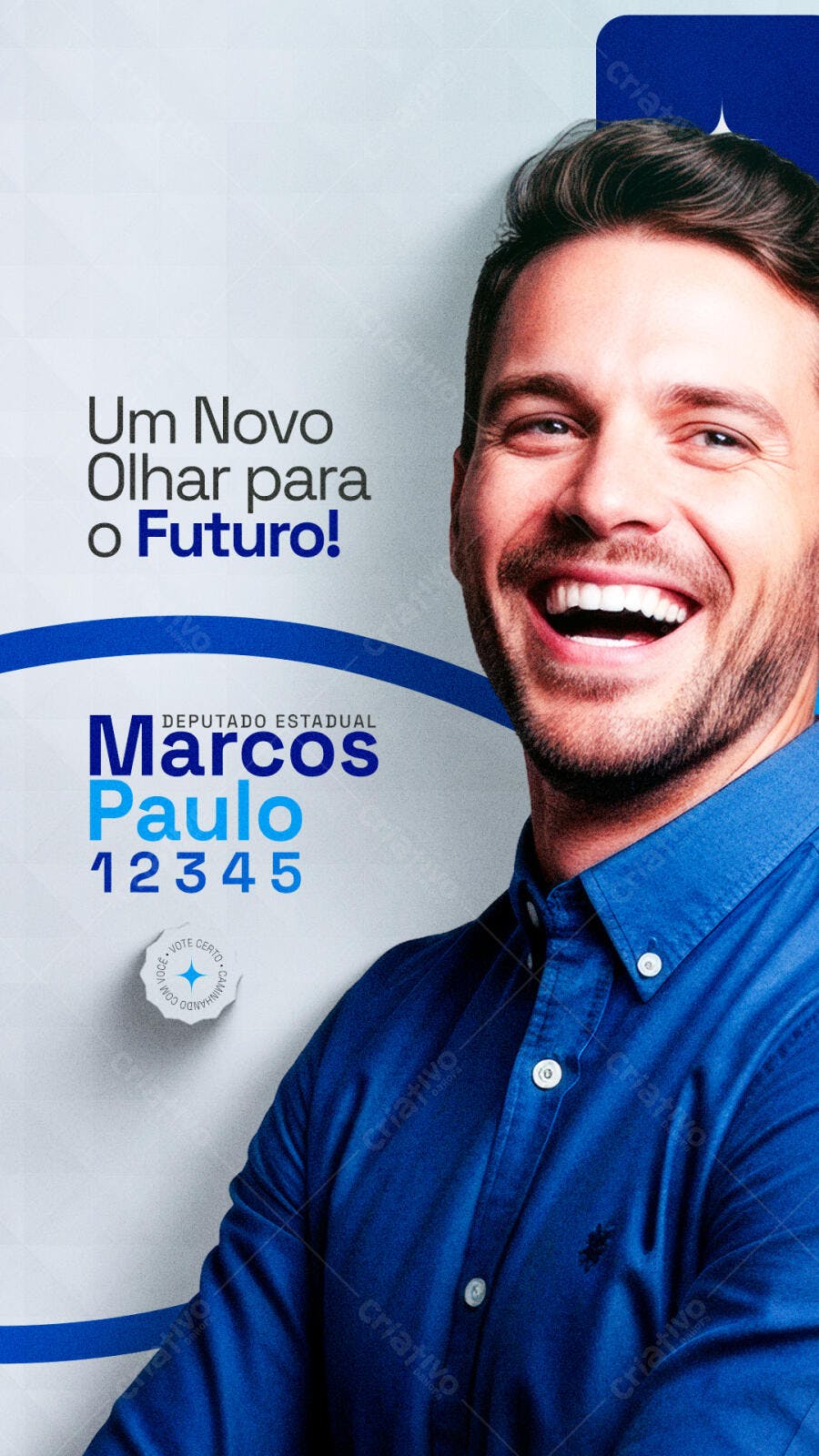 Post Instagram Campanha Política Marcos Paulo PSD Editável