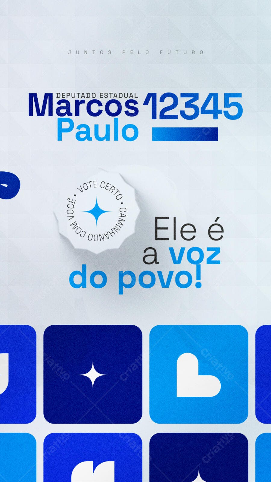 Post Instagram Campanha Política Marcos Paulo PSD Editável