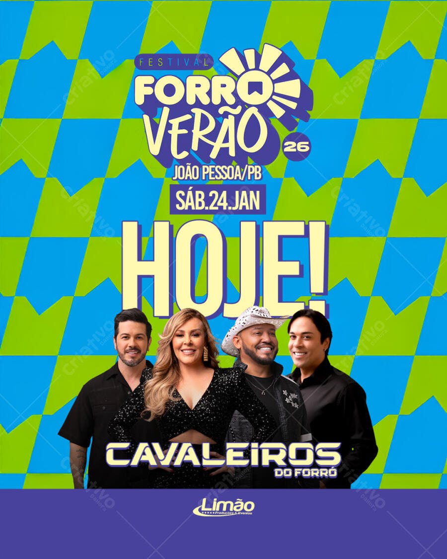 Flyer Festival Forró Verão João Pessoa PSD Editável