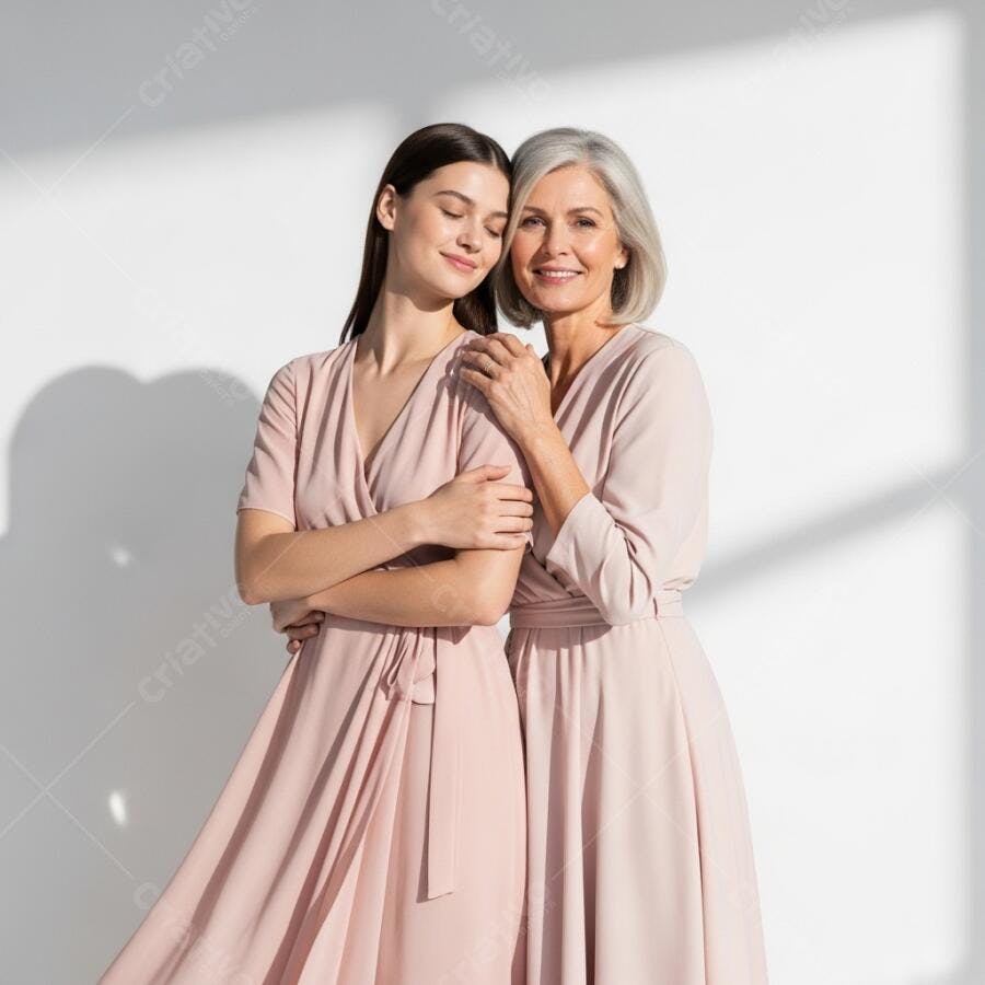 Foto Mulheres Sorrindo Abraçadas Dia das Mães Família