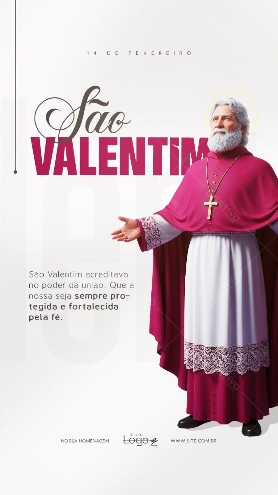 Story Dia de São Valentim 14 de Fevereiro PSD Editável
