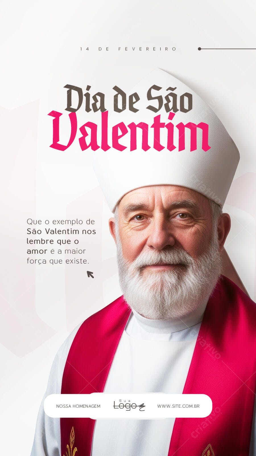 Story Dia de São Valentim 14 de Fevereiro PSD Editável