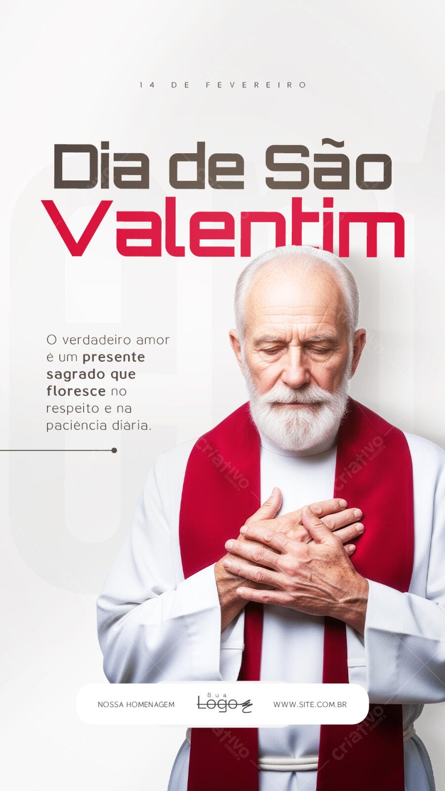 Story Dia de São Valentim Fevereiro PSD Editável
