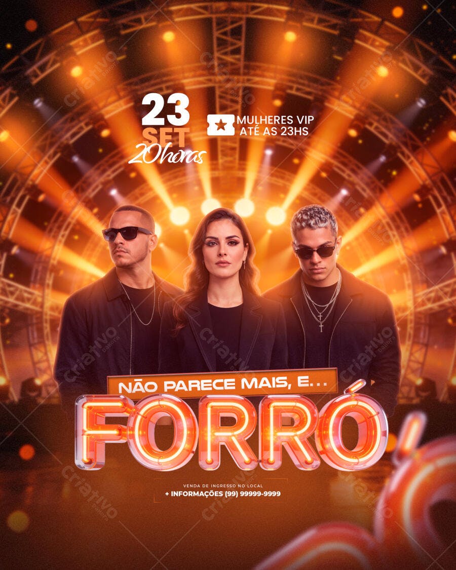 Flyer Forró Setembro Festa Show PSD Editável
