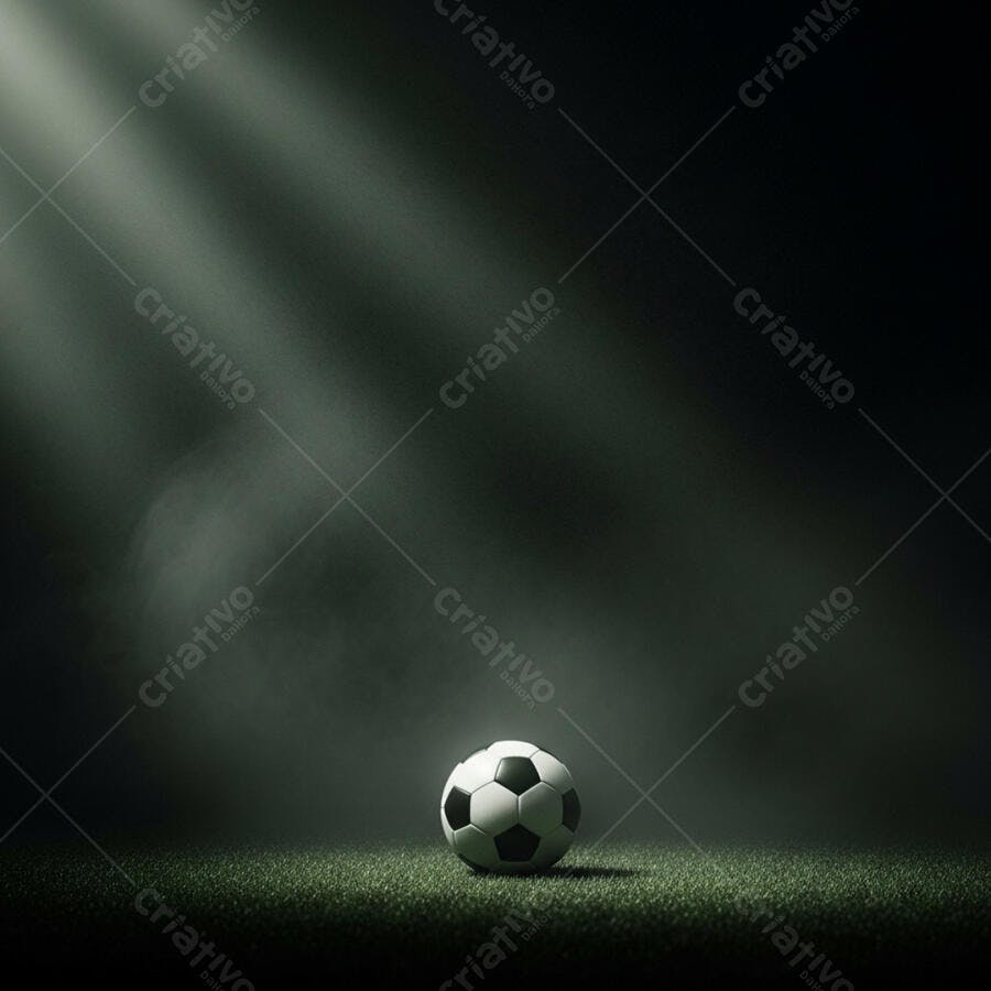 Fundo Futebol Bola Campo Grama Iluminado PSD Editável