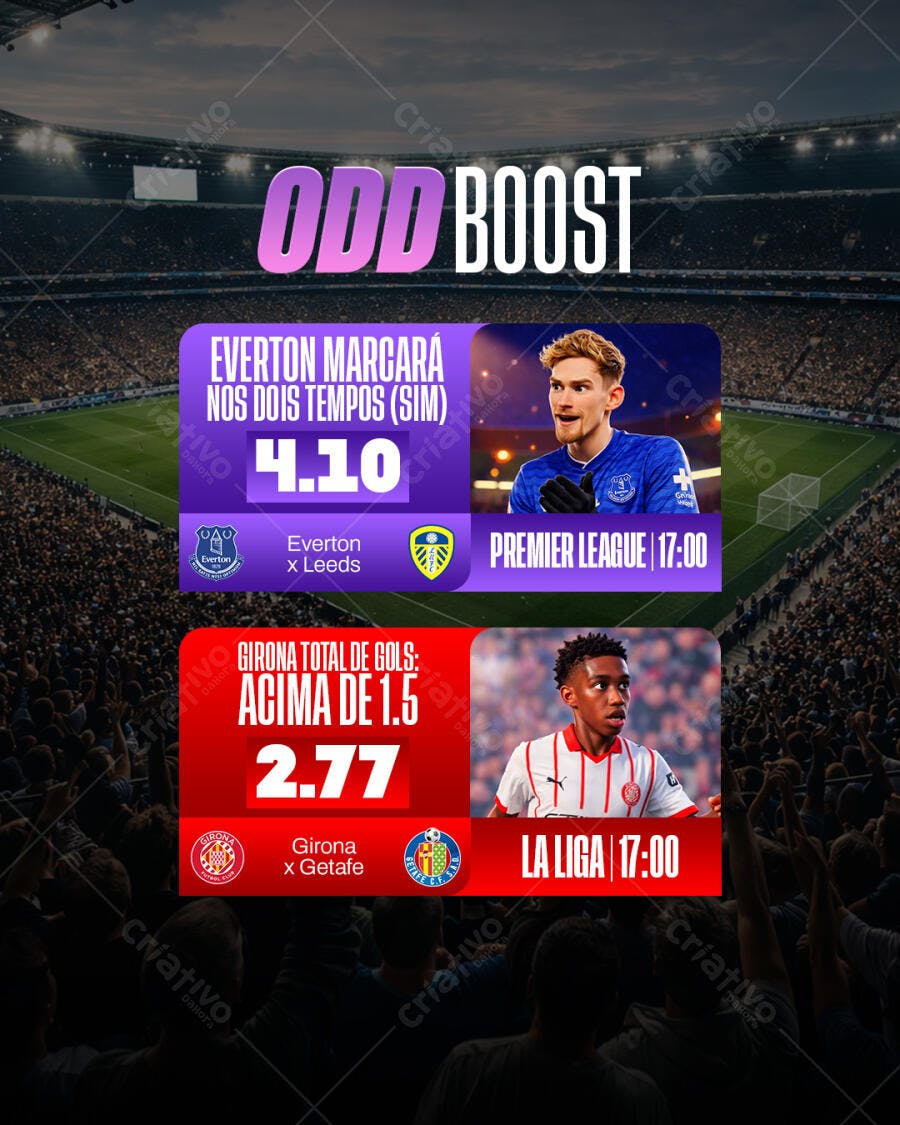 Post Instagram Apostas Esportivas Futebol PSD Editável