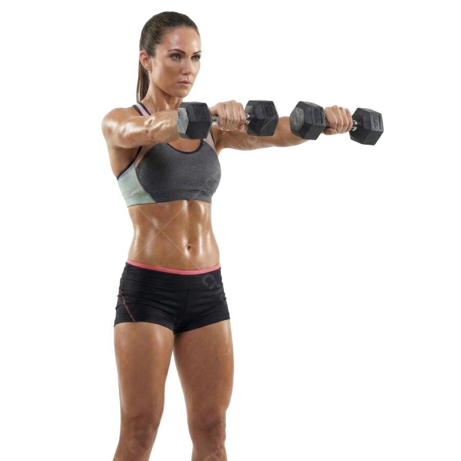 Foto Recortada Mulher Treinando Halteres Fitness PNG Fundo Transparente