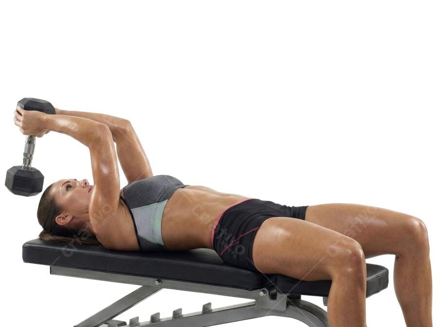 Foto Recortada Mulher Treinando Halteres Academia PNG Fundo Transparente