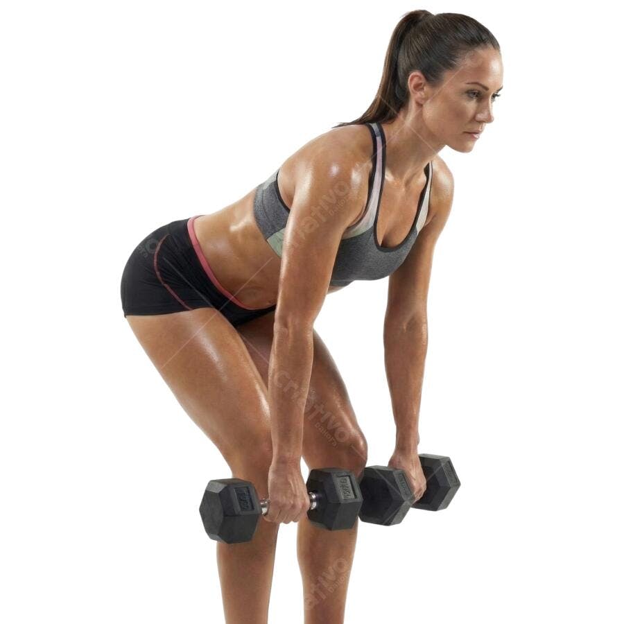 Foto Recortada Mulher Treinando Halteres Fitness PNG Fundo Transparente