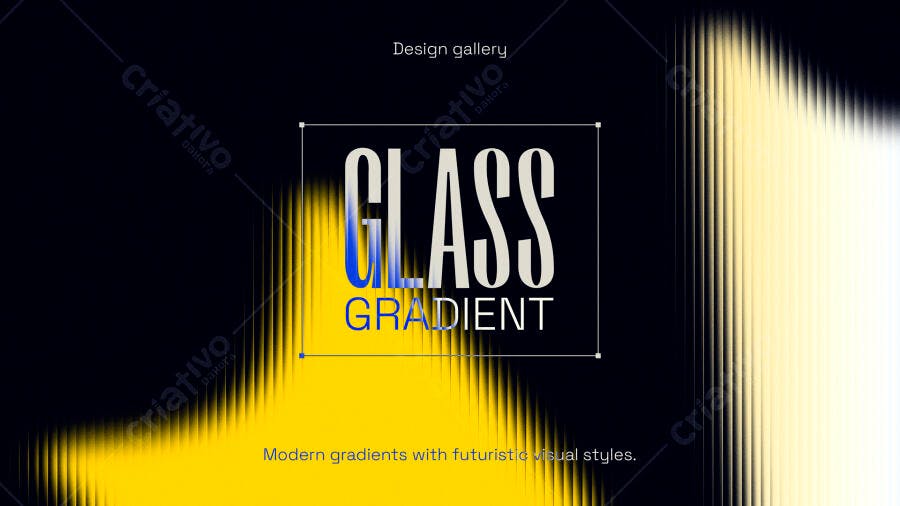 Efeito Texto Glass Gradient PSD Editável