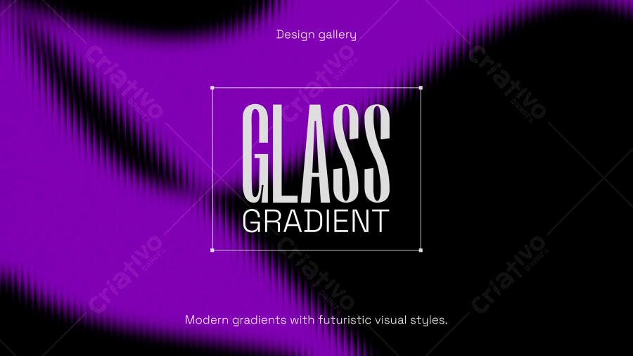 Capa Abstrata Glass Gradient Roxo Preto PSD Editável