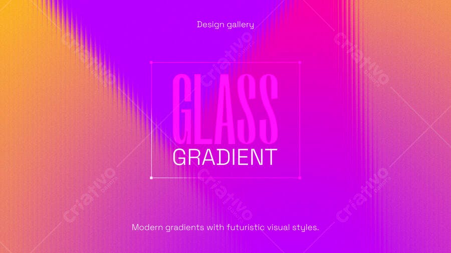 Banner Gradiente Abstrato Moderno Roxo Laranja PSD Editável