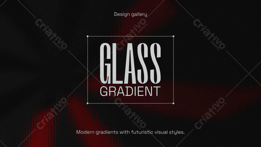 Capa Redes Sociais Glass Gradient PSD Editável