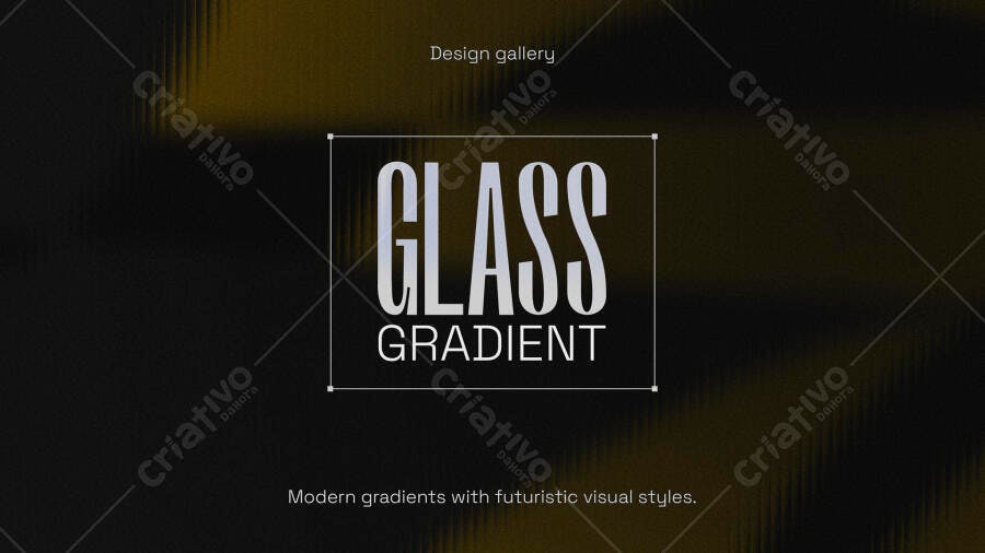 Efeito Texto Glass Gradient PSD Editável